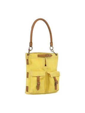 Authentic GUCCI Shoulder Bag Canvas Outlet Yellow Gold 110232